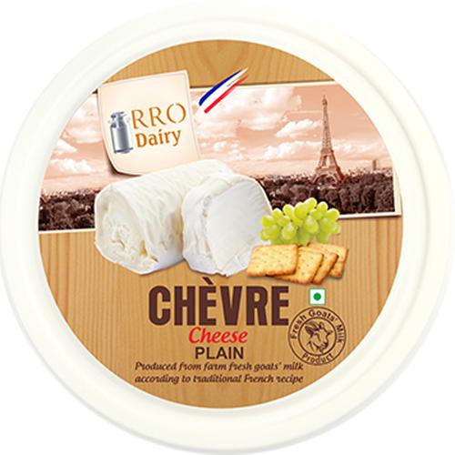 RRO DAIRY Chevre Cheese - Plain, 100 g Box Good Source of Protein & Calcium