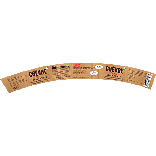 RRO DAIRY Chevre Cheese - Black Pepper, 100 g Box Good Source of Protein & Calcium