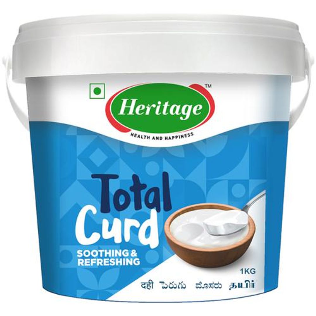 Heritage Total Curd, 1 kg Bucket