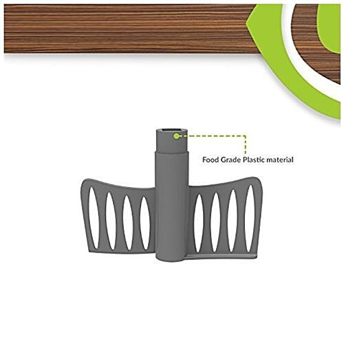 Home Puff Premium Vegetable Chopper - Green, With Steel 3 Blade & Whipping Blade, Silicone, 1 pc  