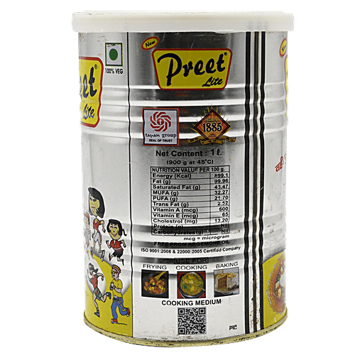 Buy PREET LITE Cooking Medium Proprietary Food Online at Best Price