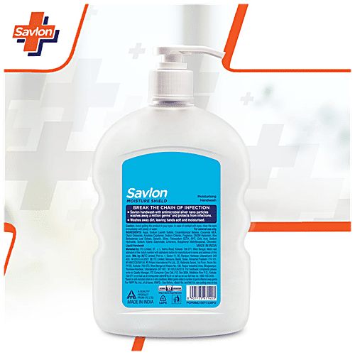 Savlon Moisture Shield Germ Protection Liquid Handwash, 500 ml Pump 