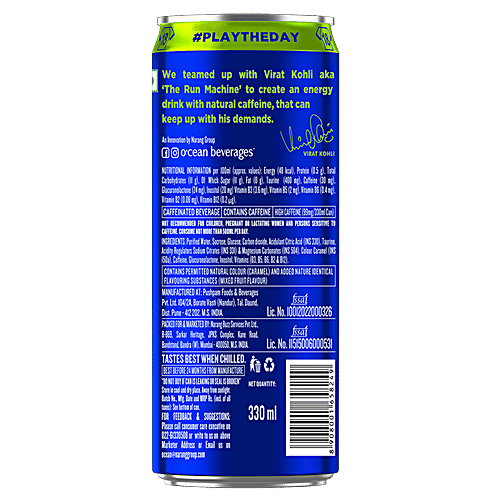 Ocean Energy One8 Energy Drink - Classic Natural Caffeine, 330 ml Can 