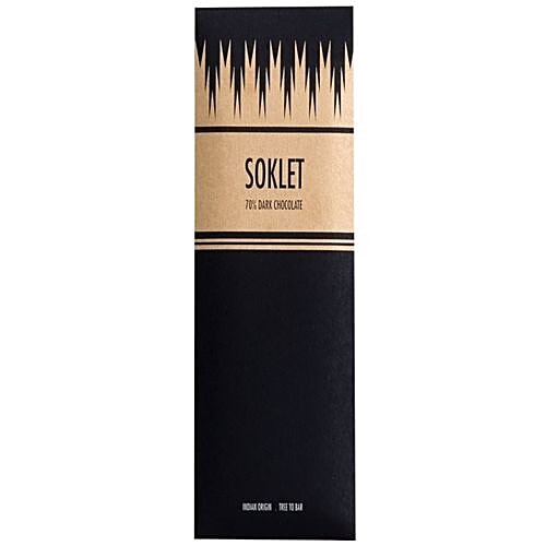 Soklet 70% Dark Chocolate Bar, 50 g Pouch Sustainably Grown & Responsibly Made