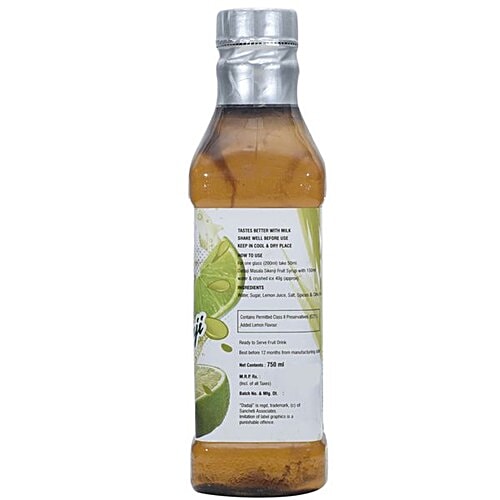 Dadaji Masala Shikanji Syrup, 750 ml PET Bottle