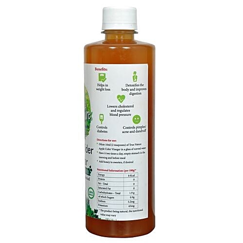 TrueNature Apple Cider Vinegar with Mother, 500 ml Bottle 