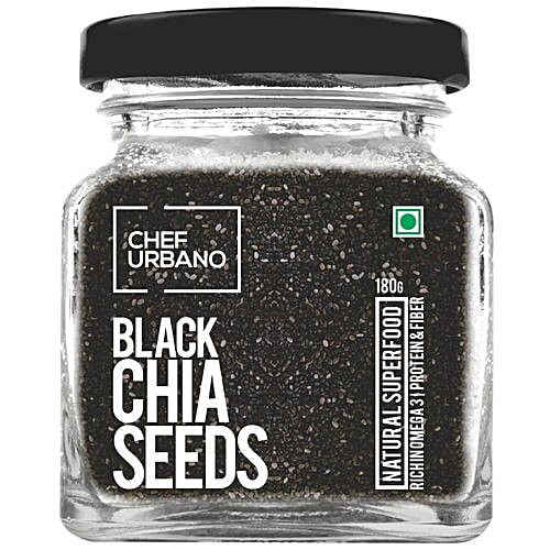 Chef Urbano Black Chia Seeds, 180 g  