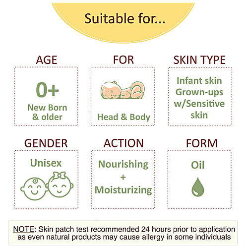 Prakrta Tender Skin Baby Oil - Virgin Coconut Oil With Vitamin E & Avocado Extract, 100 ml  
