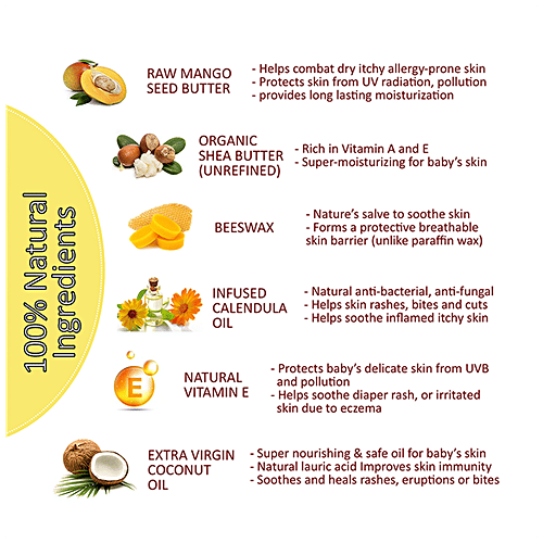 Prakrta Tender Skin Baby Butter - All Natural, Multi-purpose Body Butter With Infused Calendula, 85 g  