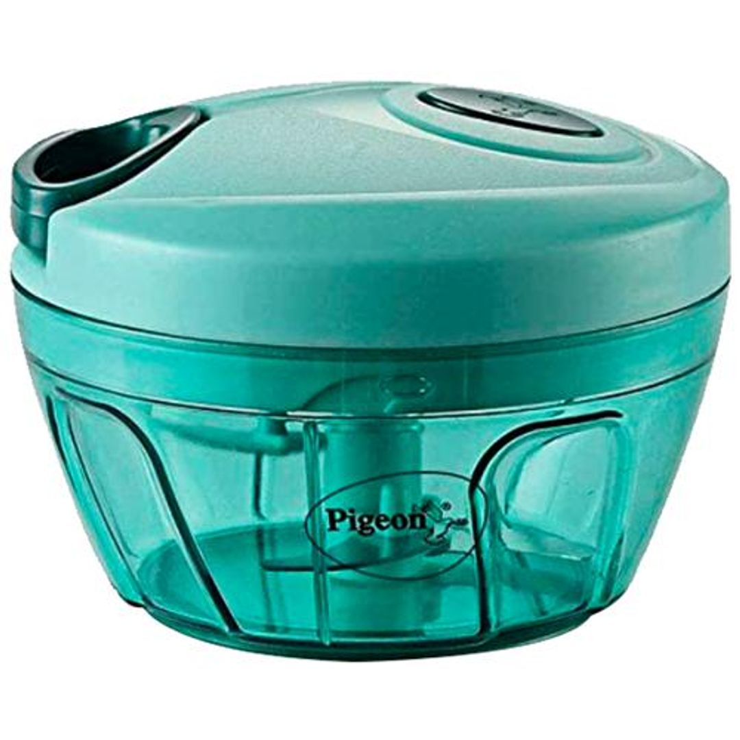 Pigeon by Stovekraft Mini Fruit & Vegetable Chopper - With 3 Blades, Plastic, Green, Durable, 400 ml 