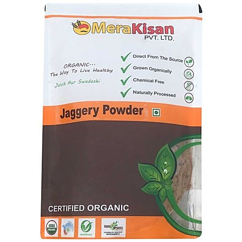 MeraKisan Organic Jaggery/Gur Powder, 500 g Pouch 