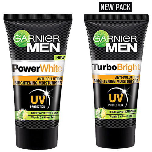 Garnier Men Turbo Bright Anti-Pollution Brightening Moisturiser - Rich In Lemon & Green Tea, 40 g  