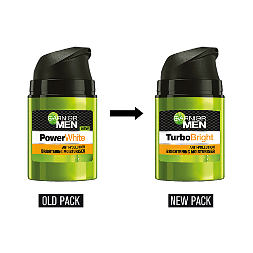 Garnier Men Turbo Bright Anti-Pollution Brightening Moisturiser - Rich In Lemon & Green Tea, 50 g