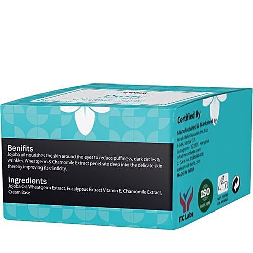 Mirah Belle Organic & Natural Puffy Eyes Cream - Paraben Free, 15 g  Paraben Free