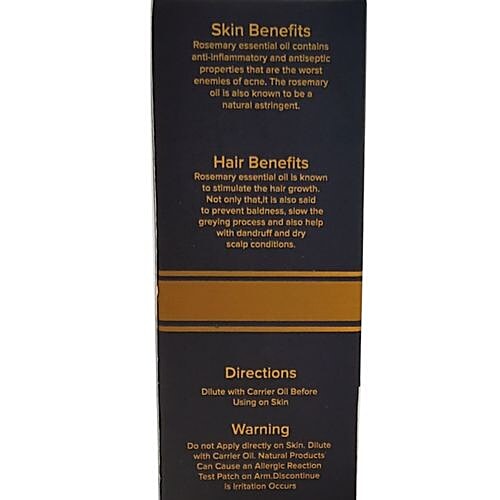 Mirah Belle Organic & Natural Rosemary Essential Oil - Paraben Free, 10 ml  