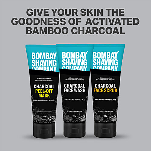 Bombay Shaving Company Charcoal Peel-Off Mask, 100 g Deep Cleanses, Removes Impurities