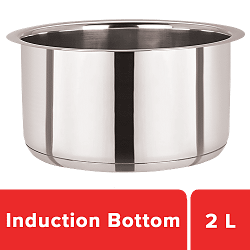 Chefset Kaviraj Tope/Patila With Lid - Stainless Steel, Induction Bottom, 18 cm, 2 L  