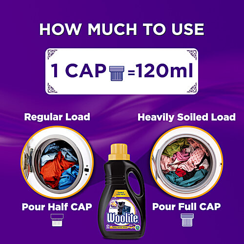 Woolite Liquid Laundry Detergent - Top Load & Front Load, 1 L Darks Like New