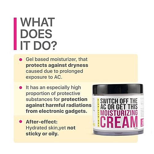 Happily Unmarried AC Moisturizing Cream - Total Protection, For Oily Skin, No Harmful Chemicals, 100 g No Harmful Chemicals