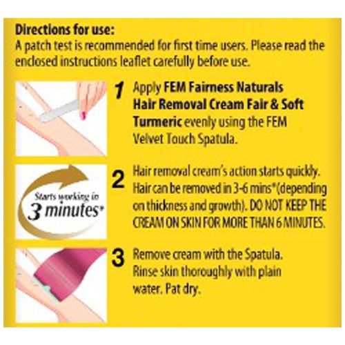 Buy Fem Fairness Naturals Hair Removal Cream Fair & Soft Turmeric - Oily  Skin Online at Best Price of Rs  - bigbasket