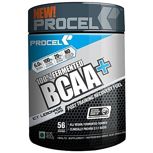 Buy Procel 100 Pure Fermented, Vegan BCAA+ Micronised Powder Icy