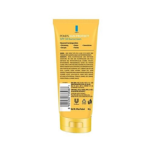 Ponds Sun Protect Non-Oily Sunscreen SPF 50, 80 g  