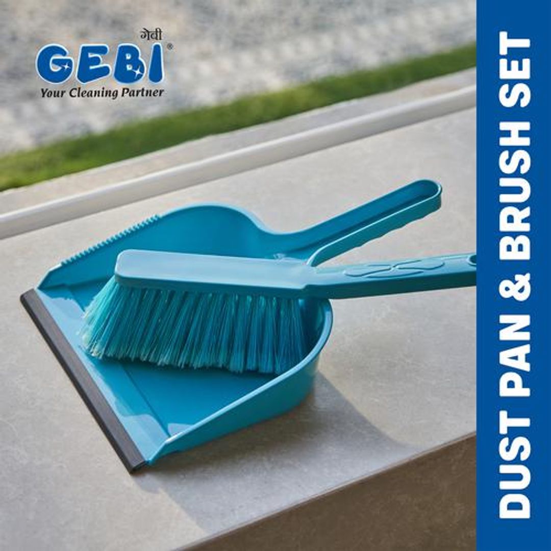 Gebi  Dust Pan & Brush Set/Plastic Supdi With Brush - High Quality, 1 pc 