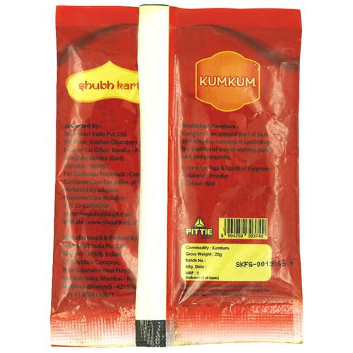 Shubhkart Darshana Kumkum Powder, 50 g  No Chemicals