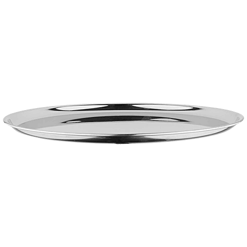 Omega China Dinner Plate - 8', Stainless Steel, Dishwasher Safe, 18.7 cm, Silver, 4 pcs
