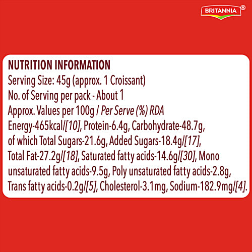Britannia Treat Vanilla Creme Croissant, 48.5 g  