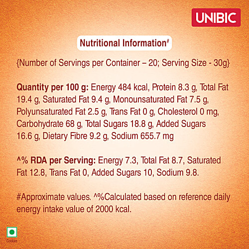 Unibic Oats Digestive, 600 g (4x150g) 0% Maida, 30% Daily Fibre, No Trans Fat & Cholesterol