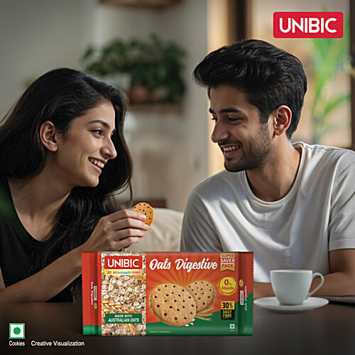 Unibic Oats Digestive, 600 g (4x150g) 0% Maida, 30% Daily Fibre, No Trans Fat & Cholesterol