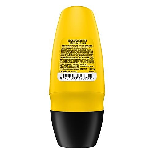 Rexona-Rollon Men Power Fresh Underarm Protection Roll On, 50 ml  0% Alcohol