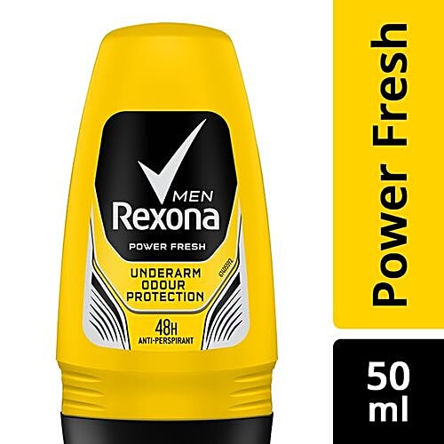 Rexona-Rollon Men Power Fresh Underarm Protection Roll On, 50 ml  0% Alcohol