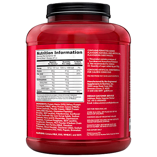 BSN BSN Syntha 6 Protein Powder - Vanilla Ice Cream, For Muscle Recovery, 2.27 Kg Tub 