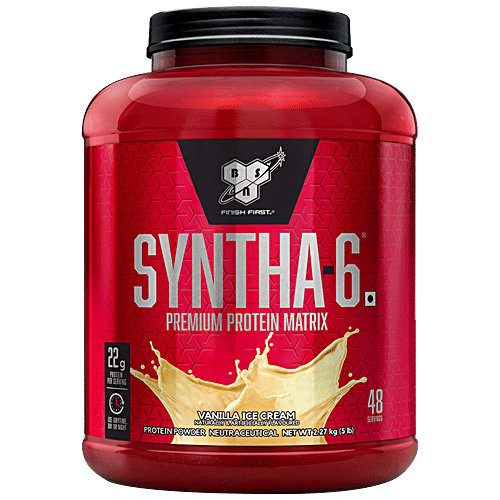 BSN BSN Syntha 6 Protein Powder - Vanilla Ice Cream, For Muscle Recovery, 2.27 Kg Tub 