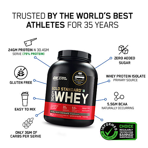 Optimum Nutrition Gold Standard 100% Whey Protein Powder- Extreme Milk Chocolate, 907 g Tub 