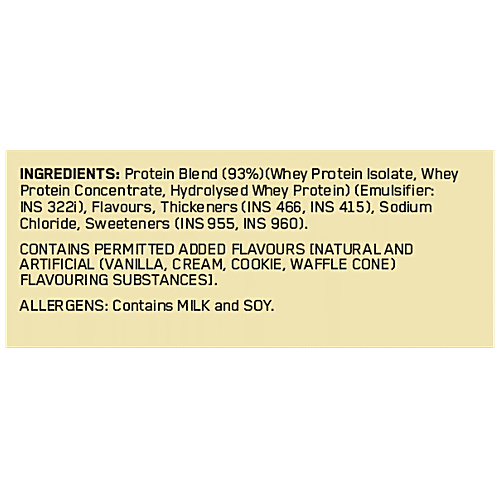 Optimum Nutrition Gold Standard Vanilla Ice Cream Whey Protein Powder, 454 g Pouch 