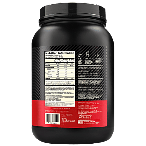 Optimum Nutrition Gold Standard 100% Whey Protein Isolate - Rocky Road, For Muscle Recovery, 907 g Tub 