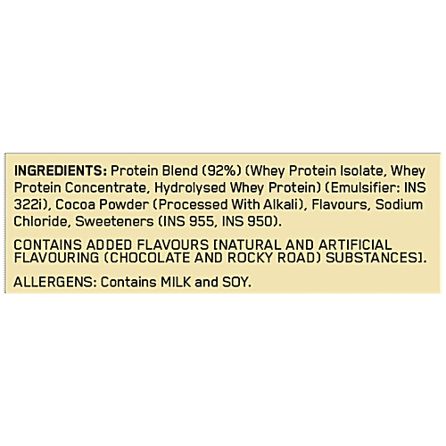 Optimum Nutrition Gold Standard 100% Whey Protein Isolate - Rocky Road, For Muscle Recovery, 907 g Tub 