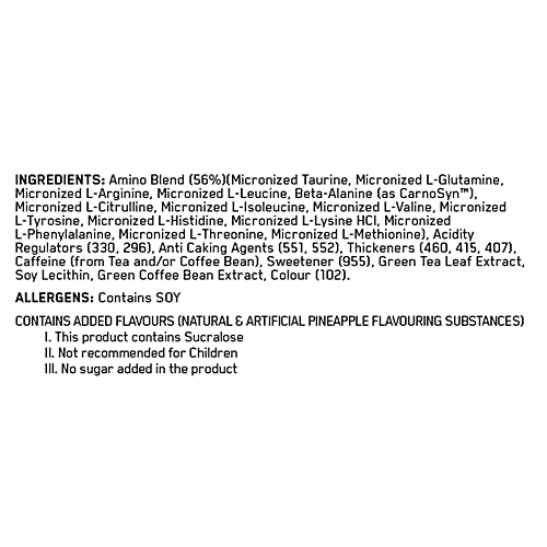 Optimum Nutrition Amino Energy Powder - With BCAA, Amino Acids, Green Tea & Green Coffee Extract, 270 g Tub
