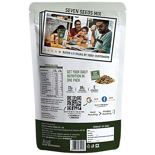 Fabbox Seven Seeds Mix - Roasted, Salted, Premium, Healthy Snack, Weight Management, 70 g Pouch Healthy Snack
 Weight Management