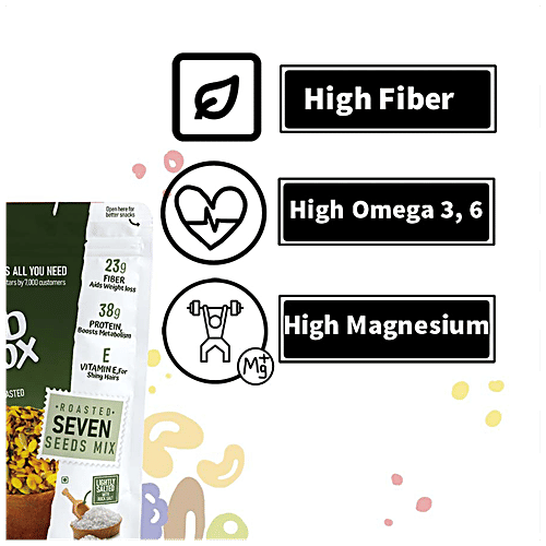 Fabbox Seven Seeds Mix - Roasted, Salted, Premium, Healthy Snack, Weight Management, 70 g Pouch Healthy Snack
 Weight Management