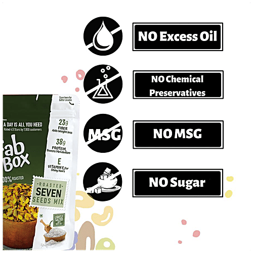 Fabbox Seven Seeds Mix - Roasted, Salted, Premium, Healthy Snack, Weight Management, 70 g Pouch Healthy Snack
 Weight Management
