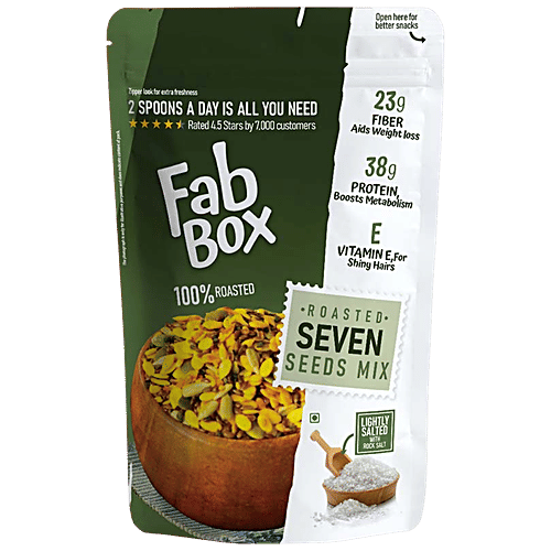 Fabbox Seven Seeds Mix - Roasted, Salted, Premium, Healthy Snack, Weight Management, 70 g Pouch Healthy Snack
 Weight Management