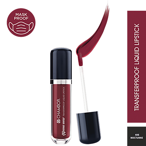 Chambor Extreme Wear Transferproof Liquid Lipstick, 6 ml Nocturne No.406 