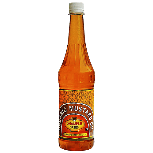 Dhampur Green Organic Mustard Oil, 700 ml Bottle 