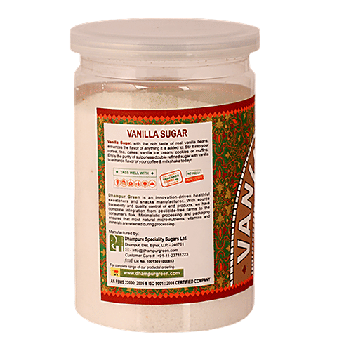 Dhampur Green Vanilla Sugar, 325 g Jar 