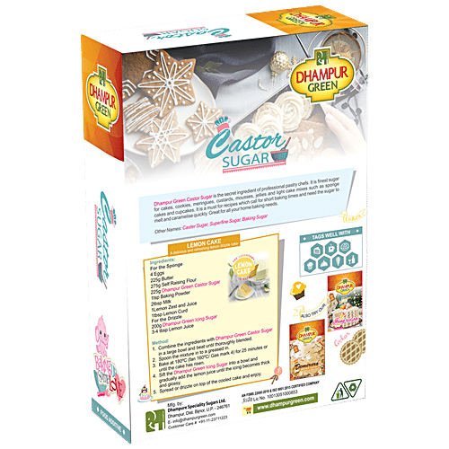 Dhampur Green Castor Sugar/Sakkare, 250 g Box 