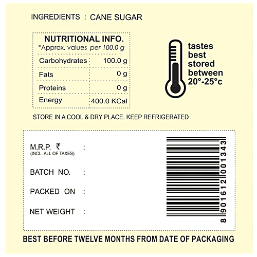 Dhampur Green Castor Sugar/Sakkare, 250 g Box 